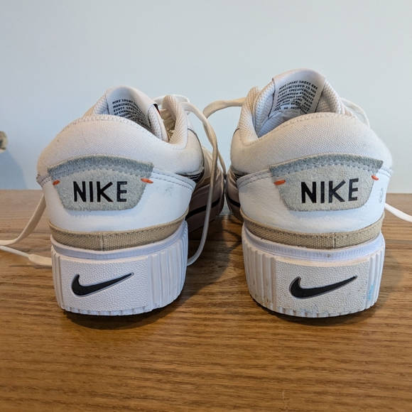 Nike sneakers, women's 9.5, white, black, tan - Picture 2 of 6